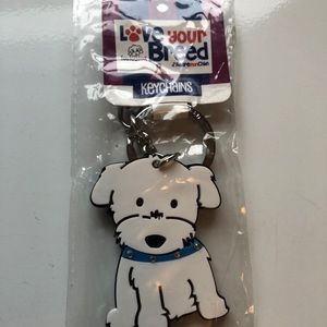 Maltese Dog Key Chain